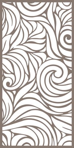 an abstract design with swirls and circles in white on brown background, suitable for wallpaper or paper