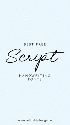 the best free script handwriting font