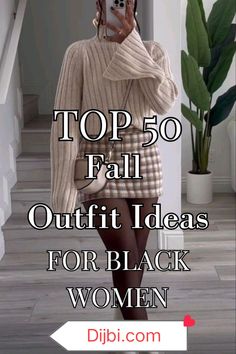 All Black Outfit For Fall, Cute Fall Outfits Black Women, Fall Brunch Outfit Black Women, Fall Outfits For Black Women, Fall Outfits Black Women, Outfit Ideas For Black Women, Fall Brunch, Midi Skirt Outfit, Stylish Fall Outfits