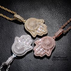 3D Layered Hamsa Hand Pendant & Necklace (Gold, Rose Gold & White Gold – StarCrossed Custom Charms Palm Necklace, Hand Pendant, Gold Hamsa, Hamsa Pendant, Hamsa Necklace, Hand Necklace, Tennis Chain, Rock Jewelry, Rose Gold Chain