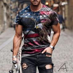 T Shirt Fashion, Hipster Fashion, Men's Wear, 3d T Shirts, Casual Tee, Outdoor Outfit, Fashion Street, Mens Summer, Shirt Online