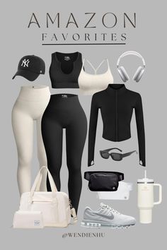 White Workout Aesthetic, Amazon Gym Outfits Women, Nike Leggings Outfit Casual, Black Gym Outfit Aesthetic, Athleisure Outfits Black Women, Amazon Workout Outfits Women, Classy Workout Outfits, Workout Sets Outfit Aesthetic, Nike Socks Over Leggings Outfit