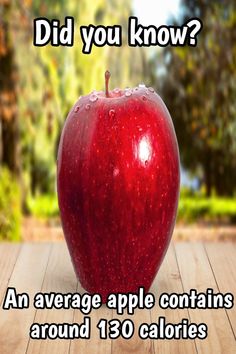 an apple sitting on top of a wooden table with the words did you know?