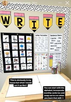 a desk with some writing on it