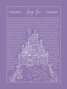 an image of a castle with the words taylor's long live version on it