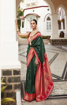 "DESCRIPTION Item:- Banrasi katan silk saree with silver zari and blouse piece Material: Banarasi Silk Design Type:- Indian Size:- Saree ( 5.5 meter) & Blouse ( 34-44 inches ) Quantity:- 1 saree and 1 blouse Country of Origin:- India Wash Instruction:- Dry Clean Only This product come with two options. Price varies (1) saree with stitched blouse (2) saree with unstitched blouse PAYMENT POLICY:- We Received PayPal Payments Only. For more info about payments, you can message us SHIPPING POLICY:- Standard Shipping: \" FREE \" Express Shipping: We deliver via DHL or FedEx. This takes 10-12 working days with an extra charge. \"Dear Buyer, Feel Free to message us if you have any doubts\" Thank You! Happy Shopping" Red Blouse Saree, Drapping Saree, Silk Saree For Wedding, Red Saree Blouse, Paithani Silk Saree, Paithani Saree, Paithani Sarees, Purple Saree, Orange Saree