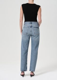 Inspired by two of our best-selling styles. Featuring a flattering high-rise waist with a close-fitting top block through the hips, an easy, classic straight leg finished with a full-length inseam. Style back to anything and everything. Crafted in our Organic Cotton, this pair will only get softer with each wear while keeping its vintage appeal. This wash is true to size but if you prefer more ease, we suggest sizing up. Looks Like: Medium vintage indigo with soft fading and a finished hemFeels Design Sustainability, Vintage Indigo, Product Development, Signature Style, Stretch Cotton, Stretch Denim, Casual Pants, Sustainability, Vintage Inspired