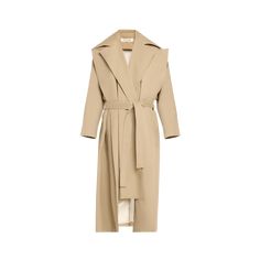 Rohe trench coat featuring a draped double collar in solid wool  Long sleeves Belted waist  Side slip pockets Relaxed fit Walking vent  Full length Front closure  Virgin wool Dry clean or hand wash Imported Travel Size Perfume, Double Collar, Evening Flats, Cocktail Jacket, Lingerie Sleepwear, Coat Dress, Handbags On Sale, Sweater Skirt, Travel Size Products