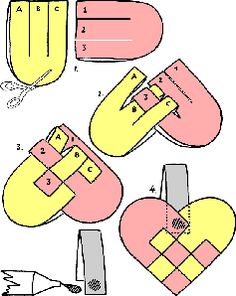 the instructions to make a paper heart with scissors