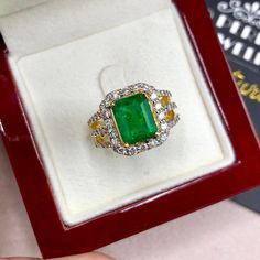 BRAND-NEW!! ONE OF A KIND, HANDCRAFTED RING. EXQUISITE AND FINE CRAFTSMANSHIP! HANDMADE TO LAST FOR AN ETERNITY!! HEIRLOOM PIECE!! PRECIOUS JEWELRY TO BE PASSED ON! PERFECT DRESS RING FOR A LADY OR A GENTLEMAN! 3.66 total carats weight, Certified, Natural emerald ring. This ring offers an important statement of who you are with a jumbo 2.68 carats, VIVID GREEN, transparent, ZAMBIAN EMERALD. Accentuating the EMERALD are the 48 SUBSTANTIAL F/VS, sparkling natural diamonds! THE RING IS JUST THE RIG Luxury Green Diamond Ring For Formal Occasions, Luxury Green Diamond Ring For Anniversary, Gia Certified Green Diamond Ring For Formal Occasions, Luxury Green Diamond Ring With Vvs Clarity, Luxury Green Emerald Hallmarked Ring, Green Gia Certified Luxury Emerald Ring, Luxury Gia Certified Green Emerald Ring, Luxury Green Gia Certified Rings, Luxury Green Emerald Ring With Vvs Clarity