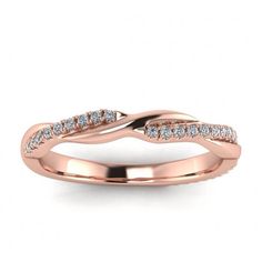 0.14 Carats Diamond 14k Rose Gold Diamond Half Eternity Stackable Matching Band Diamond Band Anniversary Diamond Band This hand made ring is crafted of the finest quality 14k gold. In contemporary style, this twisted band is interlaced with delicate pave diamond accents all the way around the circumference, and is designed in a graceful infinite loop style. Piece Info: - 14K Rose Gold - Comfort Fit - Hypoallergenic, Cobalt-Free - Sleek Design - Durable - Comes in a Gift box SIDE STONES Type: Nat Anniversary Diamond Band In Rose Gold, Rose Gold Diamond Band As Gift, Rose Gold Diamond Band For Anniversary, Rose Gold Diamond Bands For Gifts, Rose Gold Diamond Eternity Band For Promise, Rose Gold Brilliant Cut Eternity Band For Promise, Rose Gold Diamond Promise Eternity Band, Infinity Rose Gold Diamond Ring For Anniversary, Rose Gold Infinity Diamond Ring For Anniversary