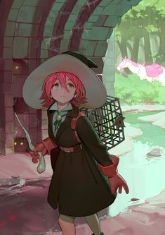 Ingredient Hunt (painting)pic.twitter.com/dvypPho34T Anime Witch, The Vampire Diaries, 영감을 주는 캐릭터, Anime Kawaii, Fantasy Character Design, Character Design Inspiration, Character Concept, Anime Character Design