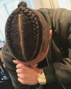 Man Braids, 40 Hairstyles, Braids With Fade, Man Buns, Braid Styles For Men, Men Braids, Cornrow Hairstyles For Men, Hairstyles For Thick Hair, Braids For Boys