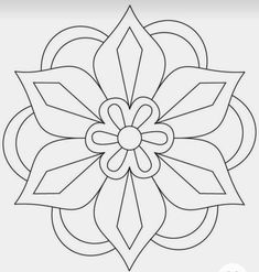 a flower that is outlined in black and white