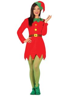 a woman dressed in an elf costume