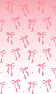 pink bows and stars on a light pink background with space for your text or image