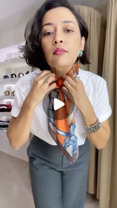 Scarf Tricks, Scarf Outfit Summer, Silk Scarf Outfit, French Scarf, Ways To Tie Scarves, Scarf Storage, Luxury Silk Scarves, Stylish Outfits For Women Over 50