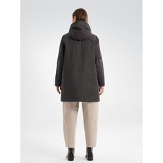 Entasis Insulated Coat Women's | Arc'teryx Modern Raincoat For Rainy Winter Weather, Modern Winter Raincoat With Detachable Hood, Weatherproof Winter Workwear Outerwear, Winter Workwear Raincoat With Detachable Hood, Winter Long Coat For Rainy Weather, Gore Tex, Coats For Women, Fashion Shopping, Architecture