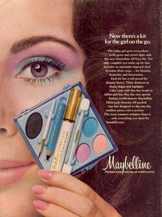 1970s Makeup Guide and Beauty Products Skincare Sephora, Maybelline Cosmetics, Vintage Makeup Ads, Bb Creams, 70s Makeup, 80s Makeup, Makeup Ads, Room Vibes