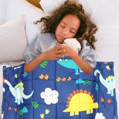 PRICES MAY VARY. PREMIUM MATERIAL - The Aimon heavy blanket for kids are made of 100% natural breathable cotton. It is easy to wash and durable over time. The cotton weighted blanket feels breathable, warm, and gentle on the skin. NATURAL SLEEP - This weighted blanket is designed to help kids feel calm, has a soft texture, care skin, is breathable and durable, and keeps them cozy and comfortable which helps you sleep better. Its positive effects are similar to being held or hugged. Cartoon print Weighted Blanket For Kids, Heavy Blanket, Simple Packaging, Fall Asleep Faster, Natural Sleep, Lap Blanket, Toddler Blanket, Weighted Blanket, Kids Bedding