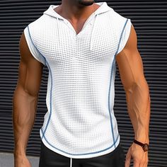 Season:Summer; Sleeve Length:Sleeveless; Gender:Men's; Style:Muscle,Fashion,Designer; Tops Type:Wife beater Shirt,Sleeveless Shirt,Waffle Shirt,Undershirt,Tank Top; Occasion:Outdoor,Going out,Gym; Pattern:Plain; Design:V Neck; Neckline:V Neck; Listing Date:04/02/2024 Sleeveless Stretch Tops For Summer, Summer Stretch Sleeveless Vest, Sleeveless Summer Workout Top, Summer Sleeveless Tank Top For Workout, White Casual Sleeveless Vest, White Sleeveless Summer Vest, White Sleeveless Top For Summer, White Sleeveless Summer Top, Casual Short Sleeve Vest For Summer