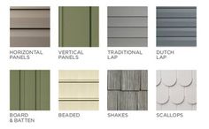 the different colors of siding materials