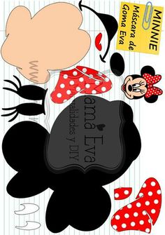 mickey and minnie mouse cut outs are shown in this image with the words, i love you