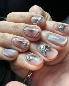 Soft Grunge Nails, Korean Manicure, Rave Nails, Japan Nail, Asian Nails, Diy Acrylic Nails, Claw Nails