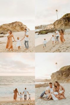 Get some family of 5 picture ideas from the W family photoshoot. These Laguna Beach family photos are so sweet and classic - they'll cherish these photos for years to come! Family Photos On The Beach, Family Photo Poses, Sunset Beach Pictures, Outdoor Family Photography, Family Portrait Poses