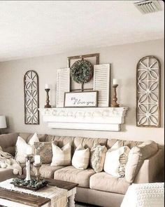 a living room filled with furniture and decor