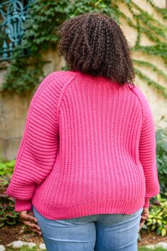 The Claim The Stage Knit Sweater In Hot Pink will create a chic look you'll love! This adorable knit features a round neckline, with balloon sleeves, relaxed fit bodice, a ribbed neckline, sleeve cuffs and hem. Prepare for this to become your new favorite sweater! Medium weight + Stretchy 100% Polyester Wash cold, hang dry True to size, relaxed fit *Measurements listed below are of the actual clothing item* S: Chest 42" Length 20" M: Chest 44" Length 21"L: Chest 46" Length 22"XL Chest 48" Length Casual Ribbed Sweater With Balloon Sleeves, Halloween Graphic Tees, Raw Hem Jeans, Chic Look, Judy Blue Jeans, Favorite Sweater, Ribbed Neckline, Romper Dress, Balloon Sleeves