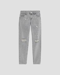 Take your style to the next level with these grey tattered denim pants. They feature a slim fit and distressed denim design that you'll love to flaunt. Make a bold statement and show off your unique sense of style! Tattered Pants, Denim Design, Denim Pant, Distressed Denim, Denim Pants, Next Level, The Next, Sense, Slim Fit