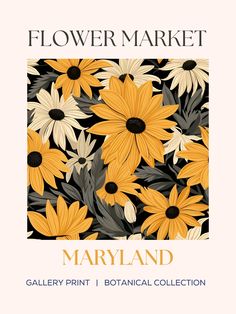 a book cover with yellow and white flowers