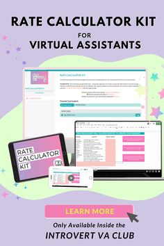 the rate calculator kit for virtual assistants