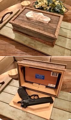 Hidden Box Diy Secret Storage, Coffee Table Designs, Concealment Furniture, Hidden Compartments, Safe Room, Free Woodworking Plans, Table Designs, Diy Coffee Table, Diy Coffee