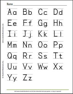 an upper and lowercase letter worksheet with the letters in it to be used for