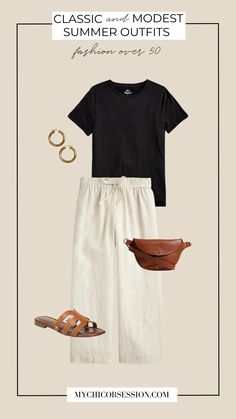 Classic Summer Outfits For Women, Classic Summer Outfits, Mode Ab 50, Outfits For Women Over 50, Summer Outfits For Women, Modesty Outfits, Modest Summer, Modest Summer Outfits, Classic Style Outfits