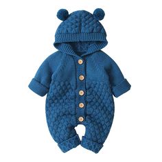 PRICES MAY VARY. SUPERIOR MATERIAL EXCELLENT WORKMANSHIP fall clothes knitted romper is knitted from cotton, soft and warm fabric, very comfortable to your baby’s skin CUTE CHIC DESIGN cute hooded overall, long sleeve knitted bear costume jumpsuit, the hood adorned with 2 pom-pom, makes the romper more adorable and attractive. Diamond small lattice highlight the fashion and lovely, flat knit on sleeves. Front button up closure is easy for dressing or taking off FOR PRECIOUS BABY with this super Crochet Baby Boy One Piece & Sets, Free Crochet Patterns For Baby Sweater Sets, Crochet Baby Clothes Knitting & Tools, Crochet Baby Boy Sweater Set Free Pattern, New Born Baby Boy Knitting Patterns, Crochet Baby Boy Sweaters Free Patterns, Crochet Baby Hooded Sweater Pattern Free, Winter Jumpsuit Outfit, Winter Jumpsuit