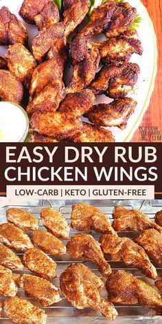 easy dry rub chicken wings with low carb keto gluten free