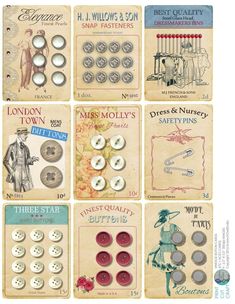 several different buttons are shown in this collage from the early 1900's to today