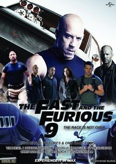 the fast and the furious movie poster is shown in front of an image of people