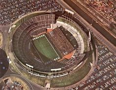 an aerial view of a football stadium