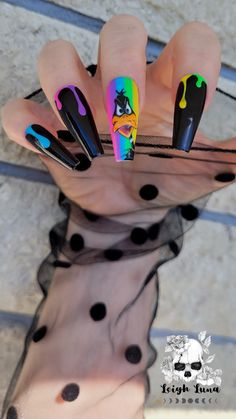 Nail Art Cartoon Characters, Looney Tunes Nails, Inside Out Nails, Stitch Nails, Marvel Nails, Manicure Nail Designs, Anime Nails, Stiletto Nails Designs, Cute Acrylic Nail Designs