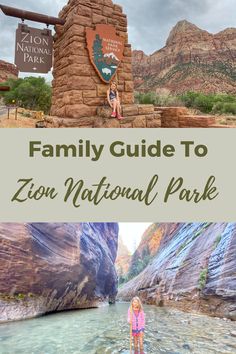 the family guide to the zoo national park in arizona with text overlaying it