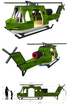 an image of a green helicopter that is cut out and ready to be used as a model