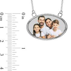 Make that special moment last with this engravable photo oval necklace, a personalized accessory that is sure to be treasured for many years to come. Fashioned in your choice of 10K white, yellow or rose gold The sideways oval-shaped design features your photo - expertly transferred using modern technology, and is scratch resistant, 100% waterproof and available in high resolution color or black and white. A rope-textured frame surrounds your special memory. Further customize the style with up to two lines of meaningful messages - each 20 characters max - inscribed along the back. This look suspends centered along an 18.0-inch rope chain that secures with a spring-ring clasp. Please follow these steps: 1) Place your order; 2) Text your photo from your smartphone to (972) 483-2900; and 3) W Oval Keepsake Necklaces For Mother's Day, Customizable Oval Sterling Silver Jewelry, Oval Necklaces For Mother's Day Keepsake, Oval Necklaces For Mother's Day, Classic Personalized Oval Pendant Necklace, Personalized Oval Jewelry For Anniversary, Oval Keepsake Necklaces With Polished Finish, Classic Oval Pendant Personalized Necklace, Oval Keepsake Necklace With Polished Finish