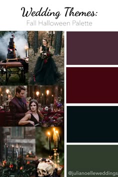 Halloween Wedding Theme Fall Color Palette Wedding Theme Fall, Halloween Wedding Theme, Wedding Color Scheme Ideas, Color Scheme Ideas, Creating A Budget, Wedding Color Scheme