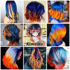 (no hablo inglés) pero quería hacer este trend del los personajes con su color y estilo de cabello . espero les agrade mi oc fusión de InoZen Kimei :> Hair Dye Ideas Full Head, Anime Inspired Hair Color, Cabello Aesthetic, Interesting Hair, Two Color Hair, Anime Hair Color, Mha Fanart, Short Haircut Styles, Hair Color Unique