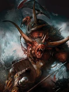 Minotaur Dnd Theros, Minotaur Dnd, Beasts Of Chaos, Monsters Mythology, Warhammer Fantasy Roleplay, Warhammer Age Of Sigmar, Dnd Monsters, Fantasy Battle, Age Of Sigmar