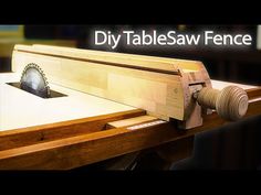 a table saw with the words diy tablesaw fence on it's side